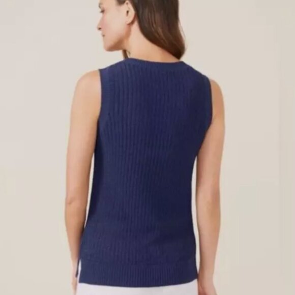 J. McLaughlin Lena Sweater Vest- Havana Yarn Imported Italy - Picture 6 of 14